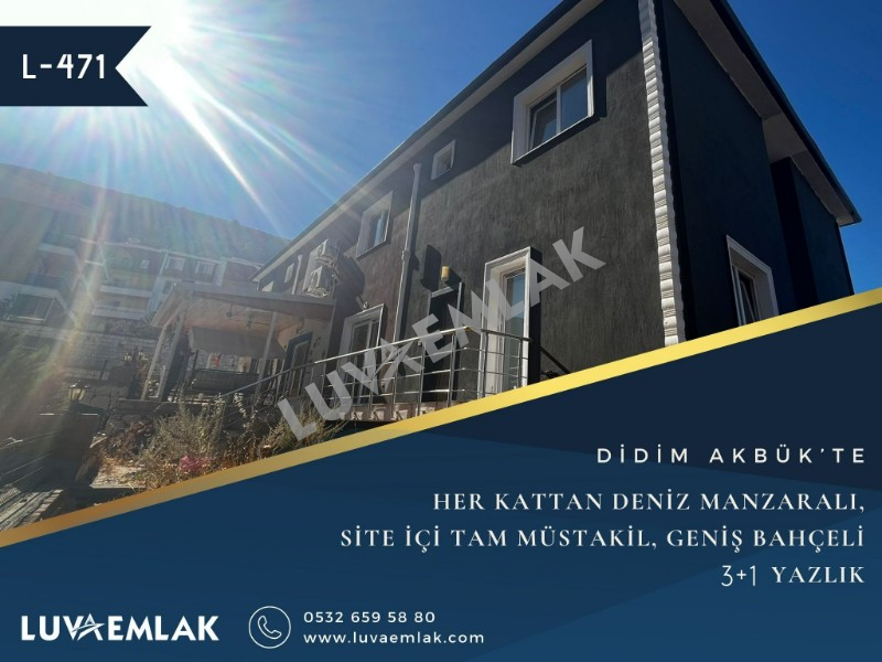 DİDİM AKBÜK'TE DENİZE 700 MT MESAFEDE İHTİYAÇ NOKTALARINA YAKIN 3+1 BAHÇELİ DUBLEKS