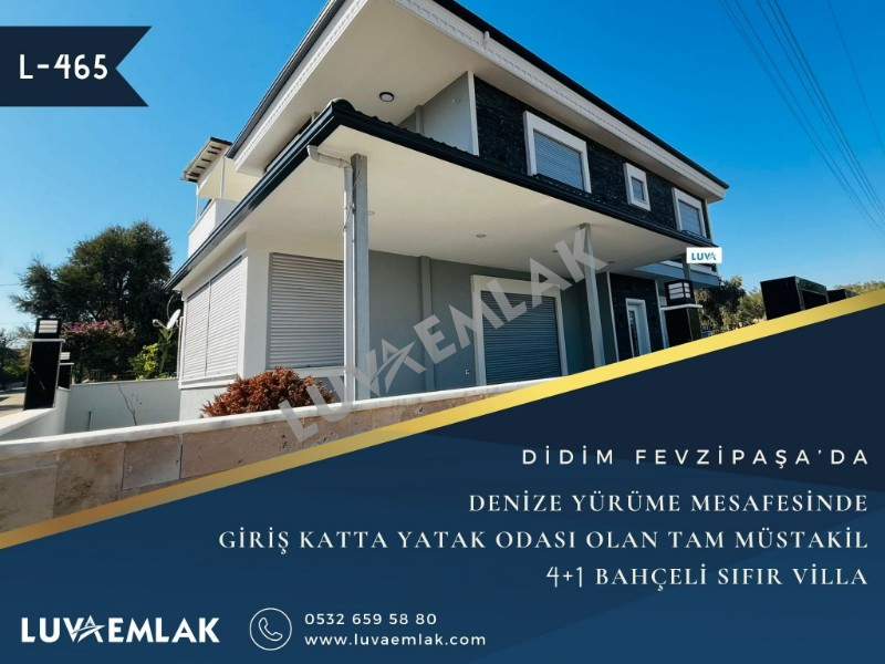 DİDİM FEVZİPAŞA’DA DENİZE 300 METRE TAM MÜSTAKİL 4+1 SIFIR VİLLA