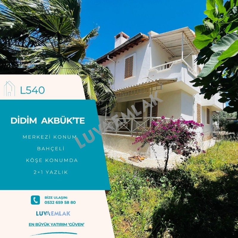 DİDİM AKB&Uuml;K'TE K&Ouml;ŞE KONUMDA M&Uuml;STAKİL BAH&Ccedil;ELİ 2+1 YAZLIK