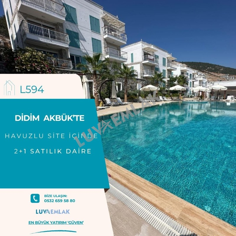 DİDİM AKB&Uuml;K'TE HAVUZLU SİTE İ&Ccedil;İNDE 2+1 SATILIK DAİRE